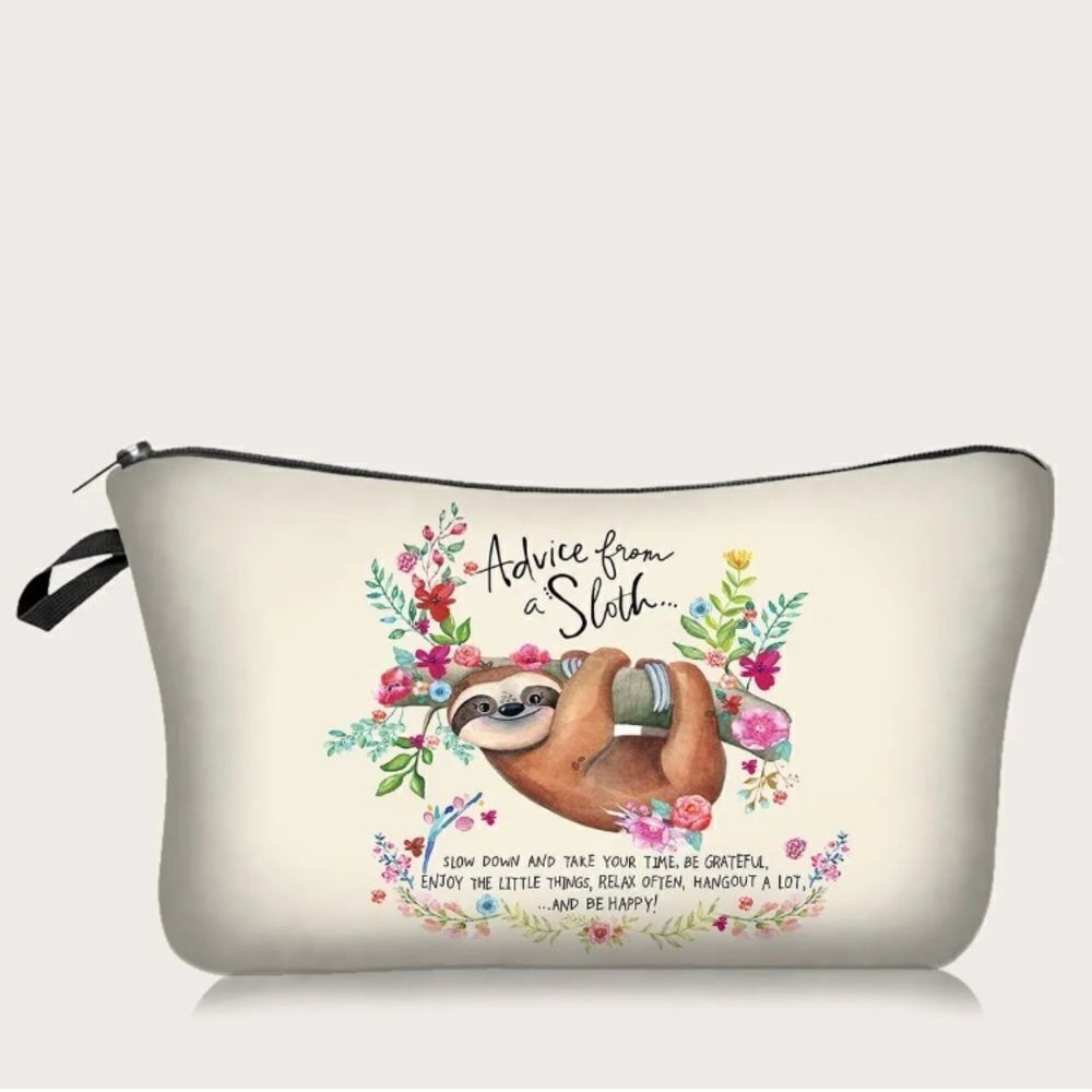 Advice From a Sloth Cosmetic Bag / Pouch